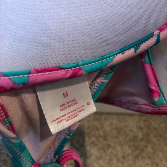 Flower Pattern Swim Suit Top - Picture 3 of 3